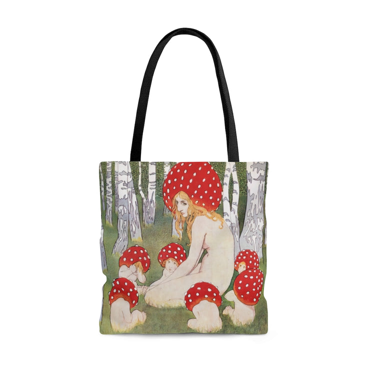 Mother Mushroom and Her Children Tote Bag