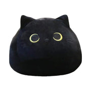 Adorable Squishy Black Cat Plush Toy - Soft and Fuzzy Huggable Toy for Children or Adults - High-Quality Polyester with Embroidered Accents - Perfect Cuddly Companion