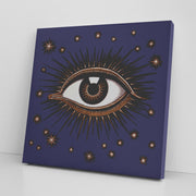Lona cuadrada Art Déco "El ojo que todo lo ve" - ​​Violeta