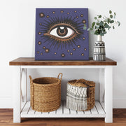 "All Seeing Eye" Art Deco Square Canvas Wrap - Violet