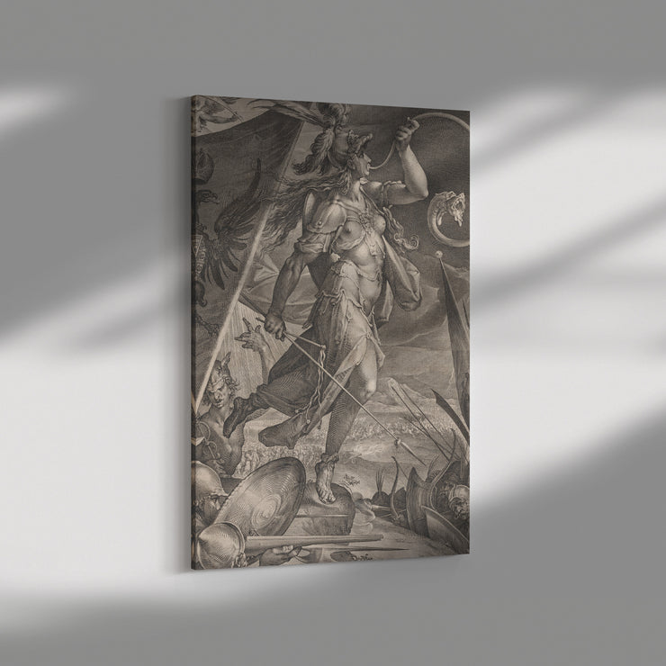 Enveloppe de toile rectangulaire "Bellona menant les armées de l'empereur"
