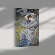 "Boreas" by John William Waterhouse Rectangle Canvas Wrap