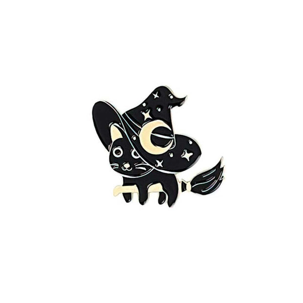 Witchy Cat Enamel Lapel Pin