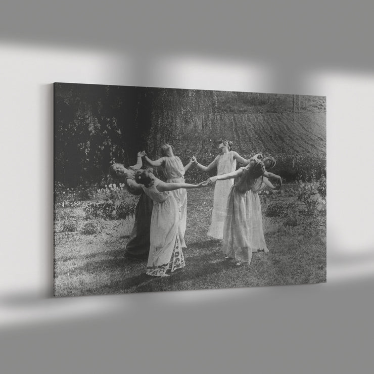 Envoltura de lona rectangular "Círculo de mujeres bailando"