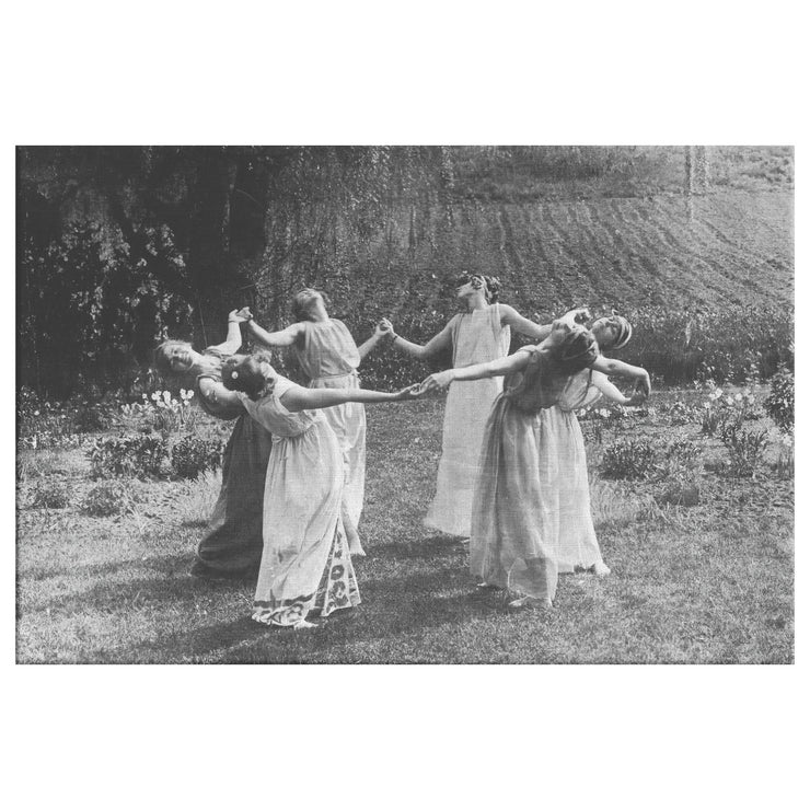 Envoltura de lona rectangular "Círculo de mujeres bailando"