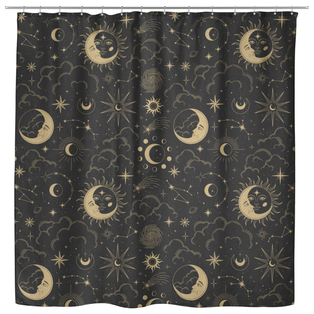 "Constellations" Cloth Shower Curtain