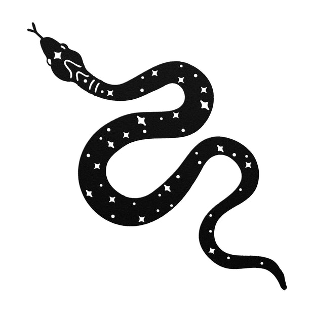 "Cosmic Snake" Die-Cut Metal Sign