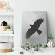"Crow on a Cloudy Day" Rectangle Canvas Wrap
