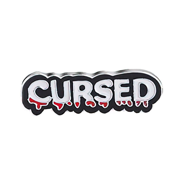 "Cursed" Horror Enamel Lapel Pin