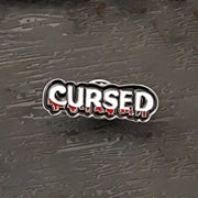 "Cursed" Horror Enamel Lapel Pin