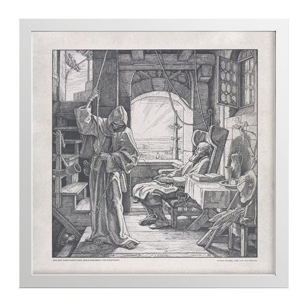 "Death as a Friend" by ﻿Alfred Rethel Square Framed Art Print