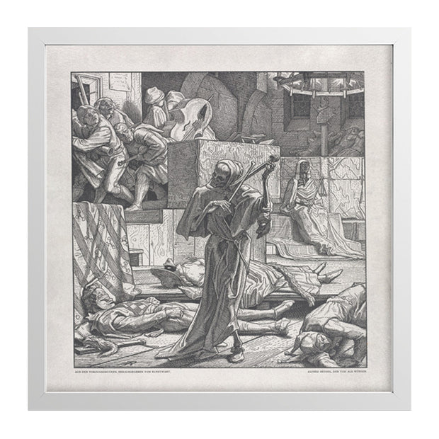 "Death as a Strangler" by Alfred Rethel Square Framed Art Print