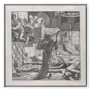« La mort comme un étrangleur » par Alfred Rethel, toile encadrée carrée