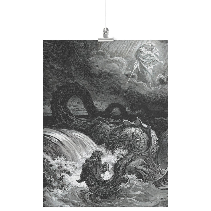 Póster "Destrucción del Leviatán" de Gustave Doré Matte