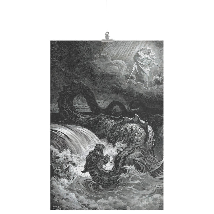 "Destruction of Leviathan" by Gustave Doré Matte Poster