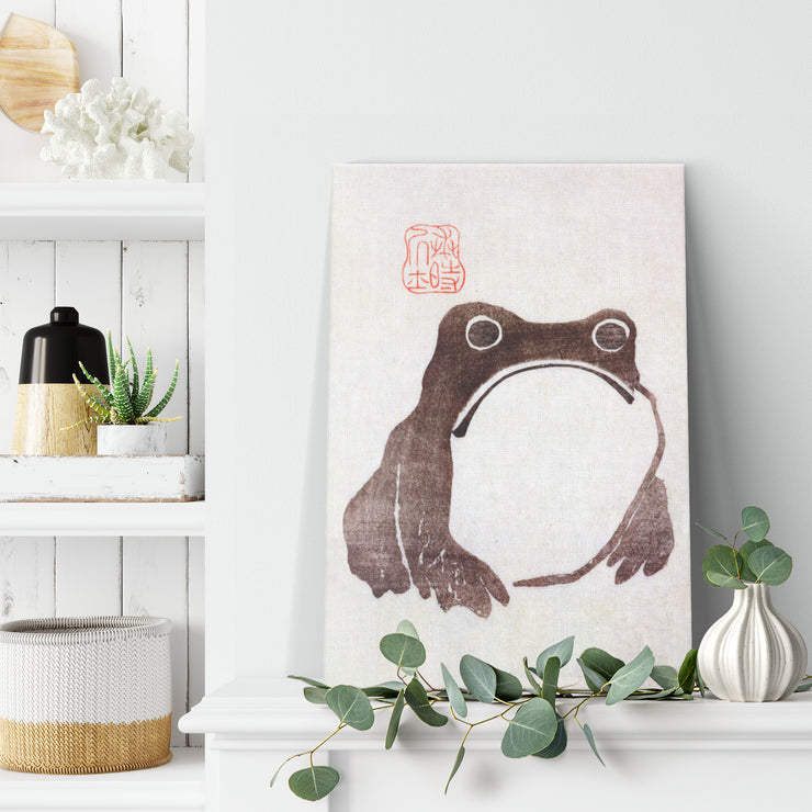 "Frog" by Matsumoto Hoji Rectangle Canvas Wrap