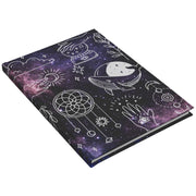 Doodle de astrología con estampado de galaxia Cuaderno de tapa dura