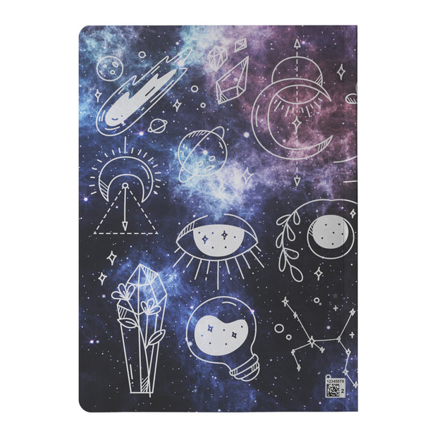 Doodle de astrología con impresión de galaxia Cuaderno de tapa dura