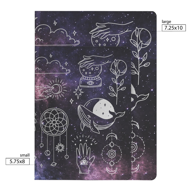 Galaxy Print Astrology Doodle Paperback Journal