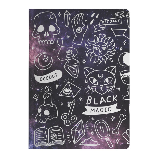 Galaxy Print Occult Doodle Paperback Journal