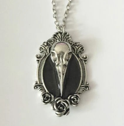 Bird Skull Victorian Necklace