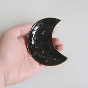 Plato valet de joyería de cerámica Crescent Moon