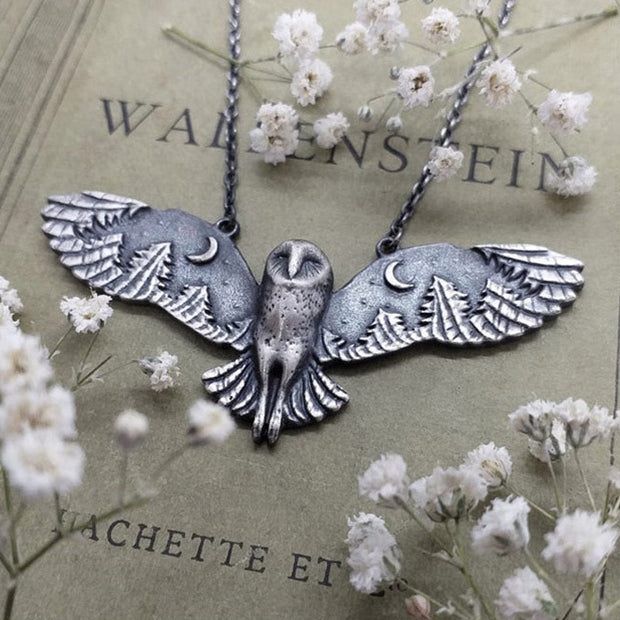 Silent Spirit of the Forest Barn Owl Necklace
