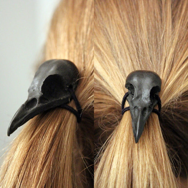 Corvus Metallum Metal Crow Skull Hair Tie