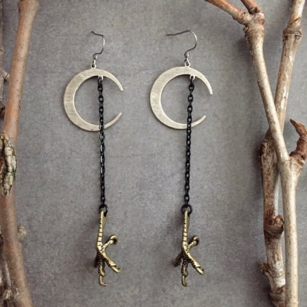 Moon of the Deathless Mother Drop Earrings