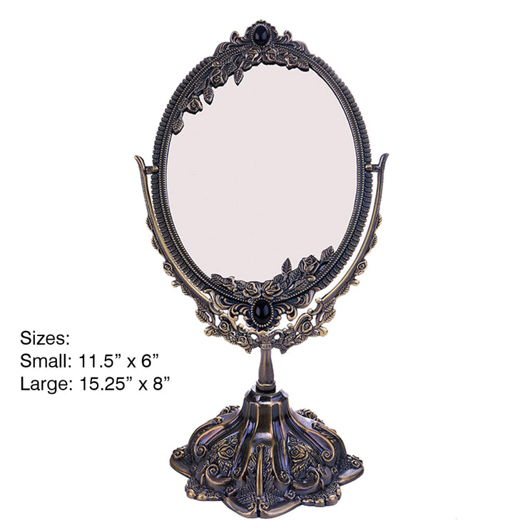 Miroir de maquillage de table de style antique
