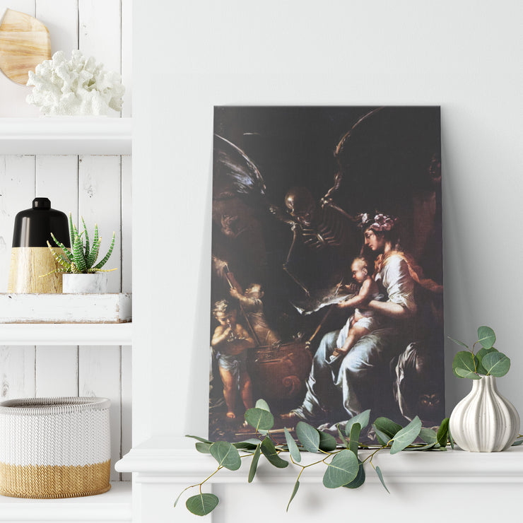 "Human Fragility" by Salvator Rosa Rectangle Canvas Wrap