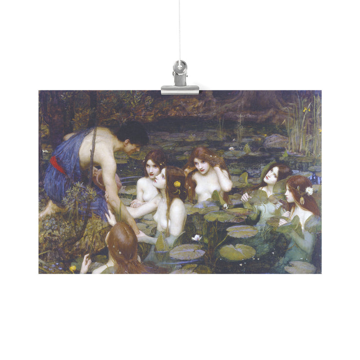 "Hylas et les nymphes" de John William Waterhouse Matte Poster