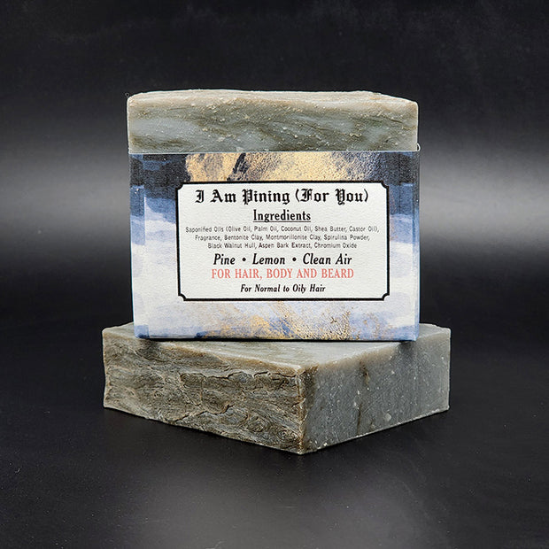 "I Am Pining (For You)" Handmade Vegan Bar Soap for Hair, Body and Beard