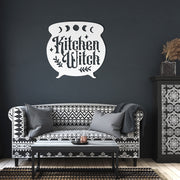 "Kitchen Witch Cauldron" Die-Cut Metal Sign