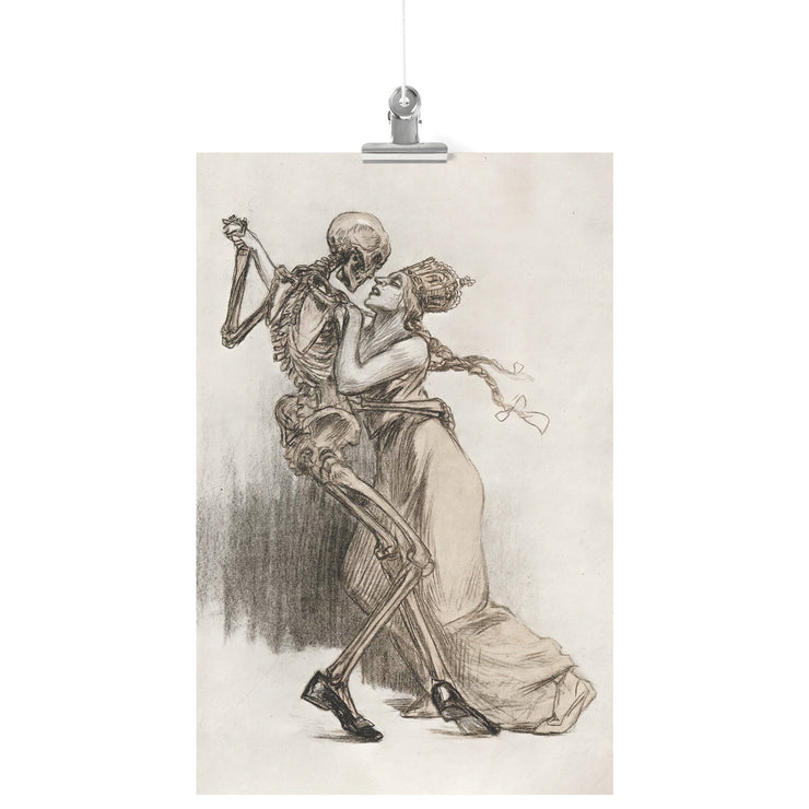 "Le tango allemand" (Lady danse avec la mort) de Louis Raemaekers Matte Poster