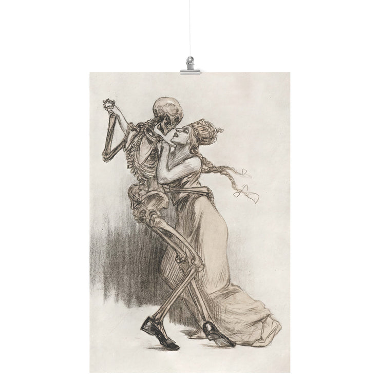 "The German Tango" (Lady Dances with Death) by Louis Raemaekers Matte Poster