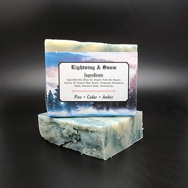 "Lightning & Snow" Handmade Vegan Bar Soap