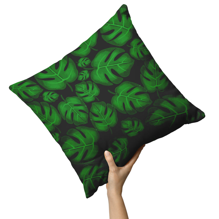 "Monstera Madness" Coussin