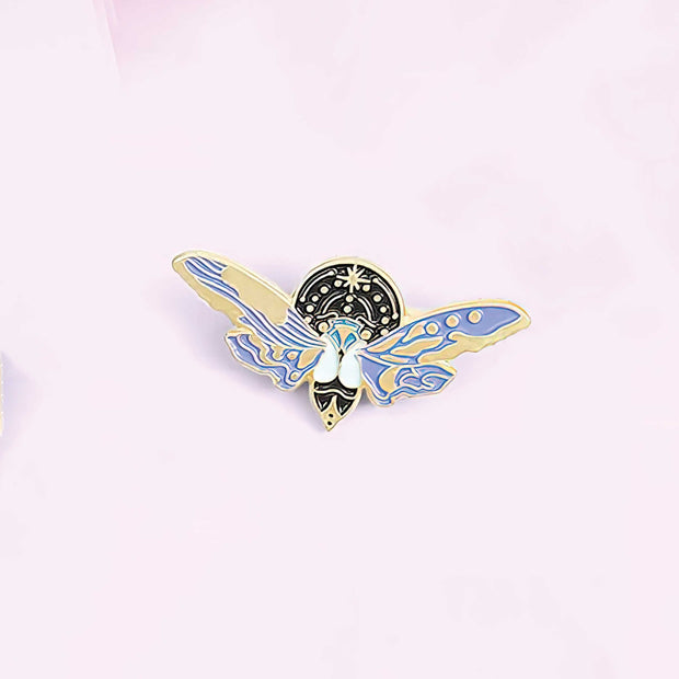 Mini Night Moth Enamel Lapel Pin