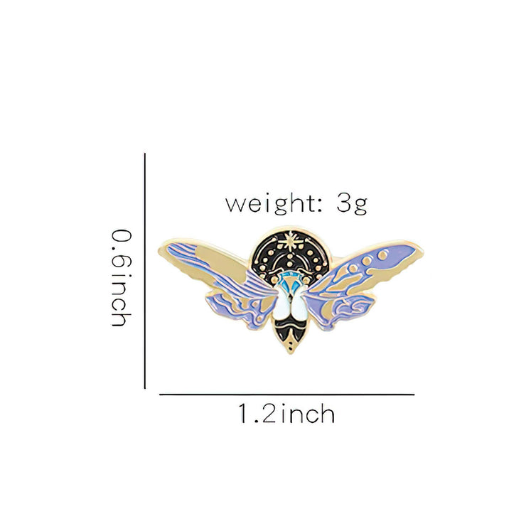Mini Night Moth Enamel Lapel Pin