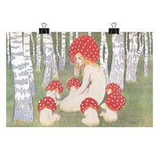 "Mother Mushroom and her Children" Matte Poster