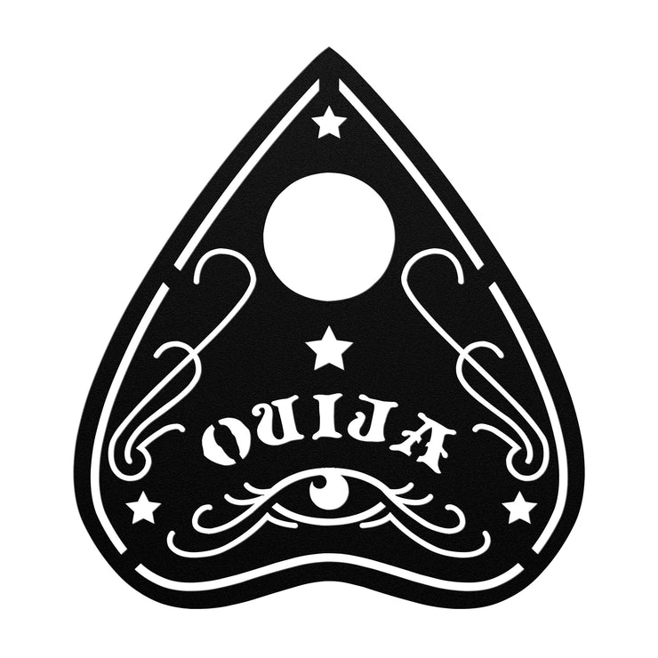 "Ouija Planchette" Die-Cut Metal Sign
