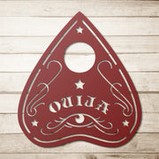Enseigne en métal découpée "Ouija Planchette"