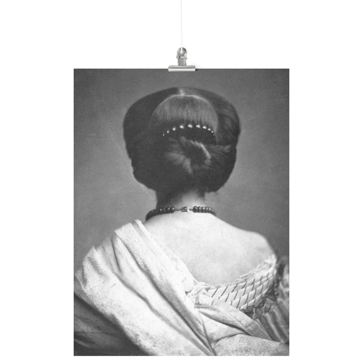 "Woman Seen From The Back" Matte Poster