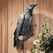 Messenger of the Gods Perched Crow Wall Sculpture