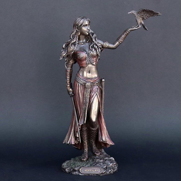 Morrigan The Celtic Goddess of Battle Bronze Resin Sculpture