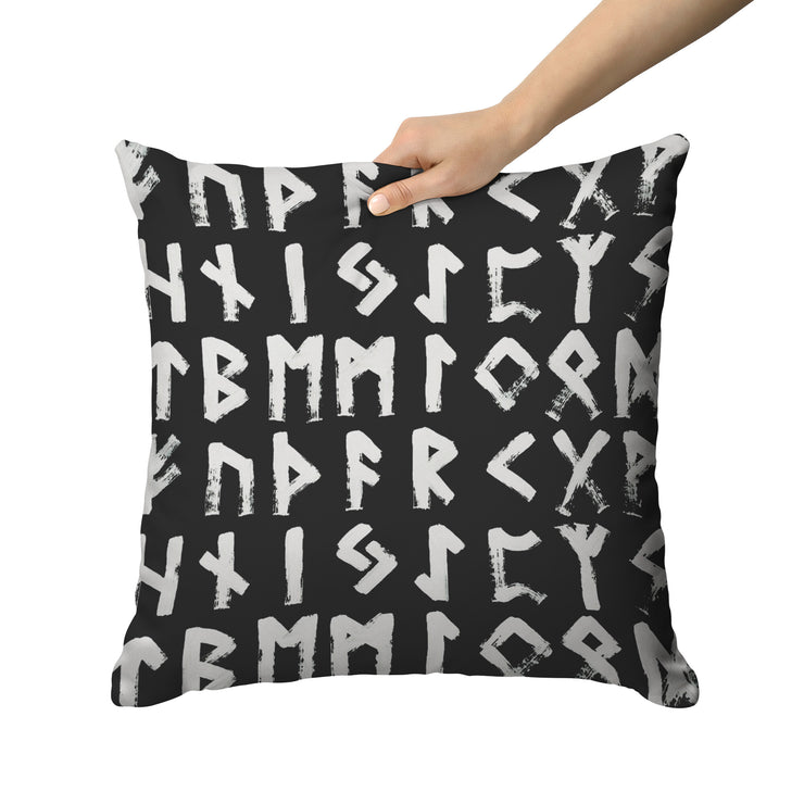 "Elder Futhark Runes" Throw Pillow