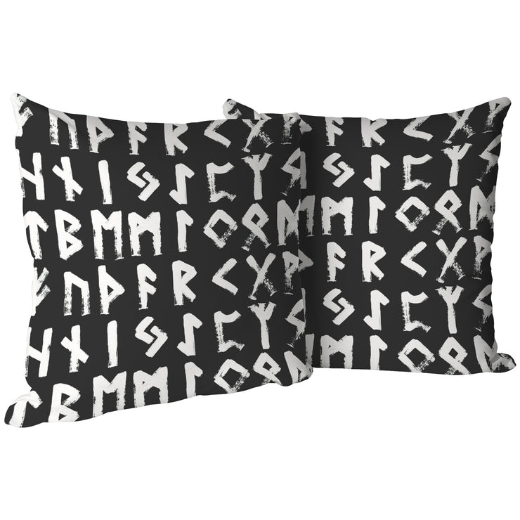 "Elder Futhark Runes" Throw Pillow