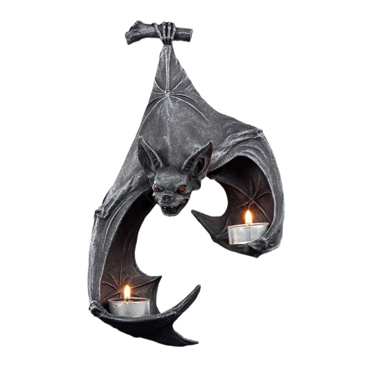 Bat Wall Tealight Candle Holder Hanging Sculpture