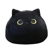Adorable Squishy Black Cat Pouf Plush Toy